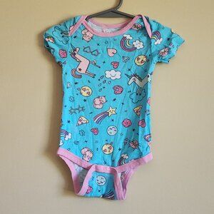 Little Star Organic Baby Girls Short Sleeve Bodysuit Size 18 Months